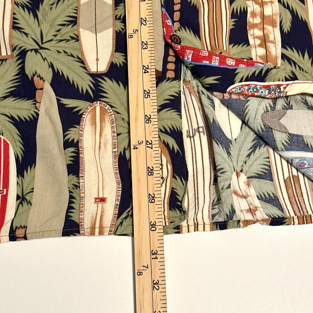 Reyn Spooner Shirt Men XL Multicolor Button-Up Short Sleeve Surfboard Print - Picture 10 of 11